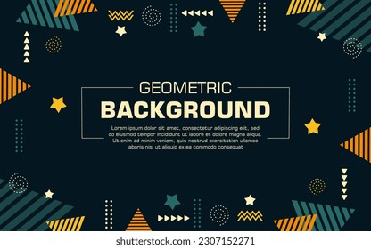 Green geometric background for your video, presentation, wallpaper and more