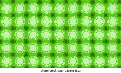 Green Geometric Circle Pattern Vector