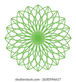 Grüne geometrische kreisförmige Form Mandala Muster Vektor Design. 