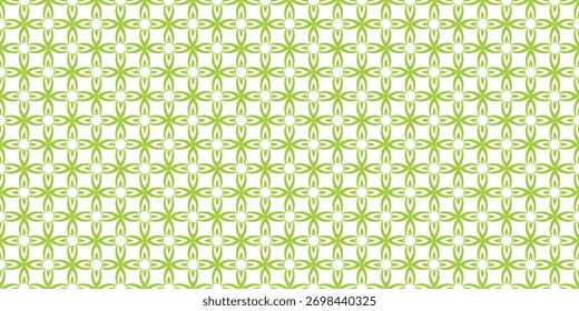 Patrón sin fisuras floral geométrico verde. Fondo de repetición de Vector.