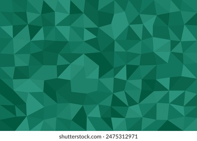 Green geometric low-poly background vector illustration.