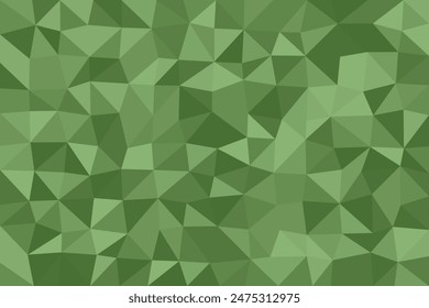 Green geometric low-poly background vector illustration.