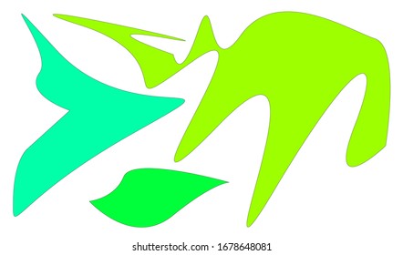 Green Geometric is non linear and non shape to expect it.