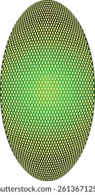 Green Geometric Oval Pattern Design