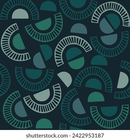Green geometric pattern. Background circle abstract