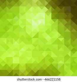 Green geometric pattern, triangles. Vector illustration