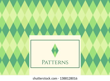 green geometric patterns design can use For textile, holiday decoration,fabric,cloth,gift paper,prints,decor. Vector illustration