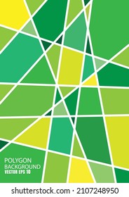 Green geometric rumpled triangular low poly style gradient illustration graphic background. Vector polygonal design for your business.