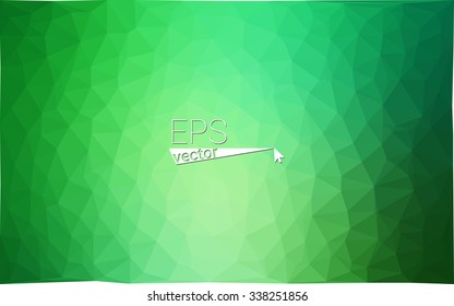 Green geometric rumpled triangular low poly origami style gradient illustration graphic background. Vector polygonal design for your business. Green geometric rumpled triangular low poly origami style gradient illustration graphic background. Vector polygonal design for your business.
