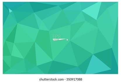 Green geometric rumpled triangular low poly origami style gradient illustration graphic background. Vector polygonal design for your business. Green geometric rumpled triangular low poly origami style gradient illustration graphic background. Vector polygonal design for your business.