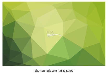 Green geometric rumpled triangular low poly origami style gradient illustration graphic background. Vector polygonal design for your business. Green geometric rumpled triangular low poly origami style gradient illustration graphic background. Vector polygonal design for your business.