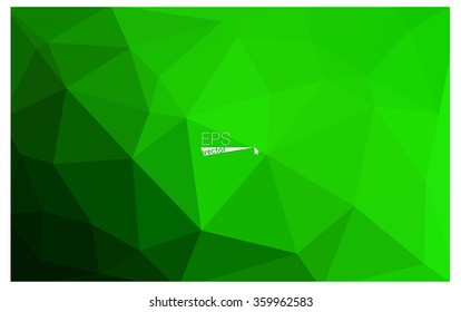Green geometric rumpled triangular low poly origami style gradient illustration graphic background. Vector polygonal design for your business.