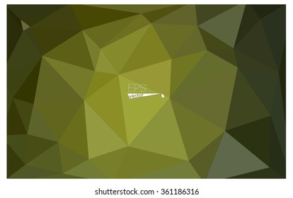 Green geometric rumpled triangular low poly origami style gradient illustration graphic background. Vector polygonal design for your business.