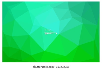 Green geometric rumpled triangular low poly origami style gradient illustration graphic background. Vector polygonal design for your business.