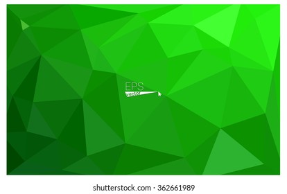 Green geometric rumpled triangular low poly origami style gradient illustration graphic background. Vector polygonal design for your business. Green geometric rumpled triangular low poly origami style gradient illustration graphic background. Vector polygonal design for your business.