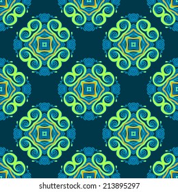 Green geometric  seamless abstract texture  patten vector