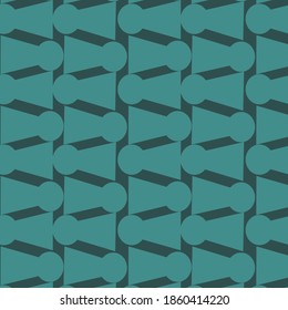 Green Geometric Seamless keyhole patterns. Endless vector texture can be used for wrapping, wallpaper, tile backdrop, pattern fills, web background, surface textures and textile pattern.