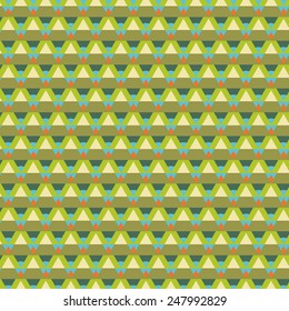 green geometric seamless pattern