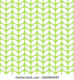 Green geometric seamless pattern. Seamless pattern with abstract leaves or flower petals.