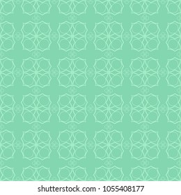 Green geometric seamless pattern, background, vector illustration