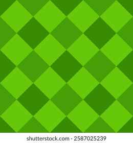 Green geometric St. Patrick pattern with Shamrock. Festive green decor for Irish traditional design. Vector illustration.
