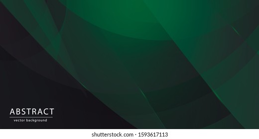 Green geometric technology abstract background. Vector green stripes design brochure