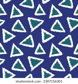 Green Geometric triangles seamless pattern design for fashion textiles and graphics