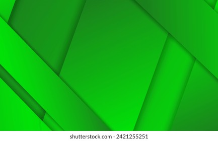 Green geometric vector background with lines and glow in vibrant colors.