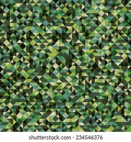 A green geometric vector pattern background