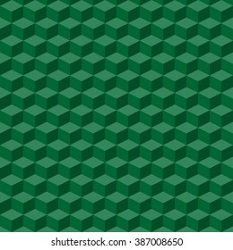 Green Geometric Volume Seamless Pattern Background