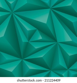 Green geometrical background. polygonal background. 