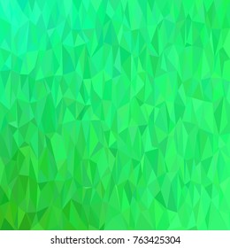 Green geometrical chaotic triangle background - mosaic vector illustration from triangles