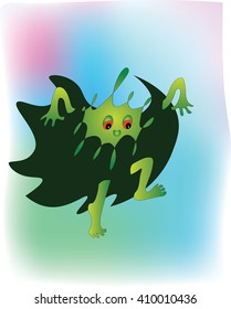 Green Ghost wearing Black Cloak