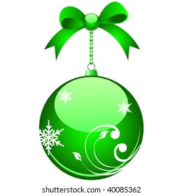 Green gift ball