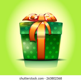 Green gift box 