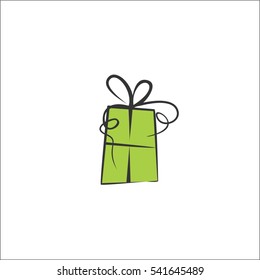 Green gift box sketch