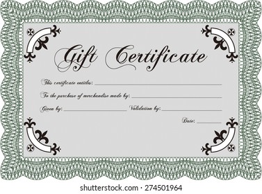 Gift Certificate Template Customizable Easy Edit Stock Vector (Royalty ...