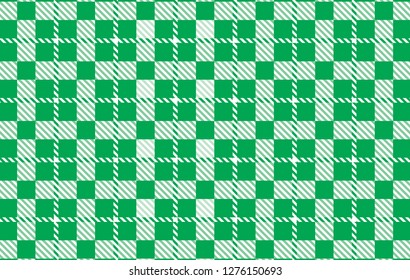 Green Gingham pattern. Texture from rhombus for - plaid, tablecloths,shirts,dresses,paper,bedding,blankets,quilts and other textile products.Vector illustration. - Vector