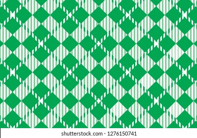 Green Gingham pattern. Texture from rhombus for - plaid, tablecloths,shirts,dresses,paper,bedding,blankets,quilts and other textile products.Vector illustration. - Vector