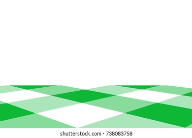 Green Gingham pattern. Texture from rhombus/squares for - plaid, tablecloths, clothes, shirts, dresses, paper, blankets, restaurant menu, quilts and other textile products. Vector illustration.