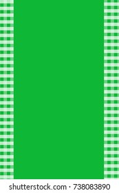 Green Gingham pattern. Texture from rhombus/squares for - plaid, tablecloths, clothes, shirts, dresses, paper, blankets, restaurant menu, quilts and other textile products. Vector illustration.