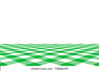 Green Gingham pattern. Texture from rhombus/squares for - plaid, tablecloths, clothes, shirts, dresses, paper, blankets, restaurant menu, quilts and other textile products. Vector illustration.