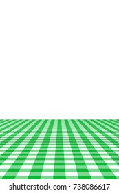 Green Gingham pattern. Texture from rhombus/squares for - plaid, tablecloths, clothes, shirts, dresses, paper, blankets, restaurant menu, quilts and other textile products. Vector illustration.
