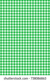 Green Gingham pattern. Texture from rhombus/squares for - plaid, tablecloths, clothes, shirts, dresses, paper, blankets, restaurant menu, quilts and other textile products. Vector illustration.