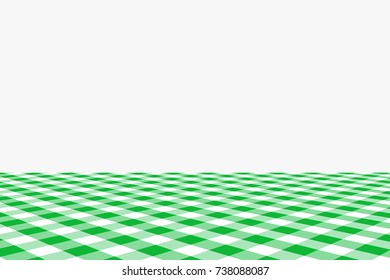 Green Gingham pattern. Texture from rhombus/squares for - plaid, tablecloths, clothes, shirts, dresses, paper, blankets, restaurant menu, quilts and other textile products. Vector illustration.