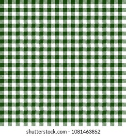 Green Gingham Seamless Pattern - Traditional green and white gingham seamless pattern