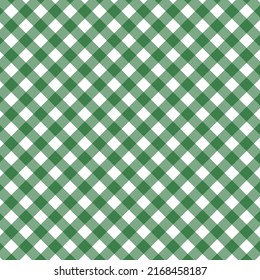 Green Gingham Seamless Pattern - Traditional green and white gingham seamless pattern