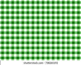 Green Gingham Tablecloth Seamless Background Pattern Design