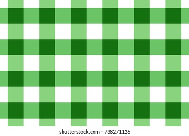 Green Gingham Tablecloth Seamless Background Pattern Design