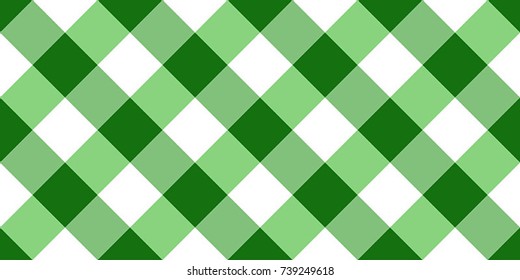 Green Gingham Tablecloth Seamless Diagonal Pattern
